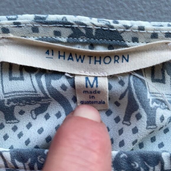 31 Hawthorn Cream Elephant Print Shell - M - Picture 3 of 5